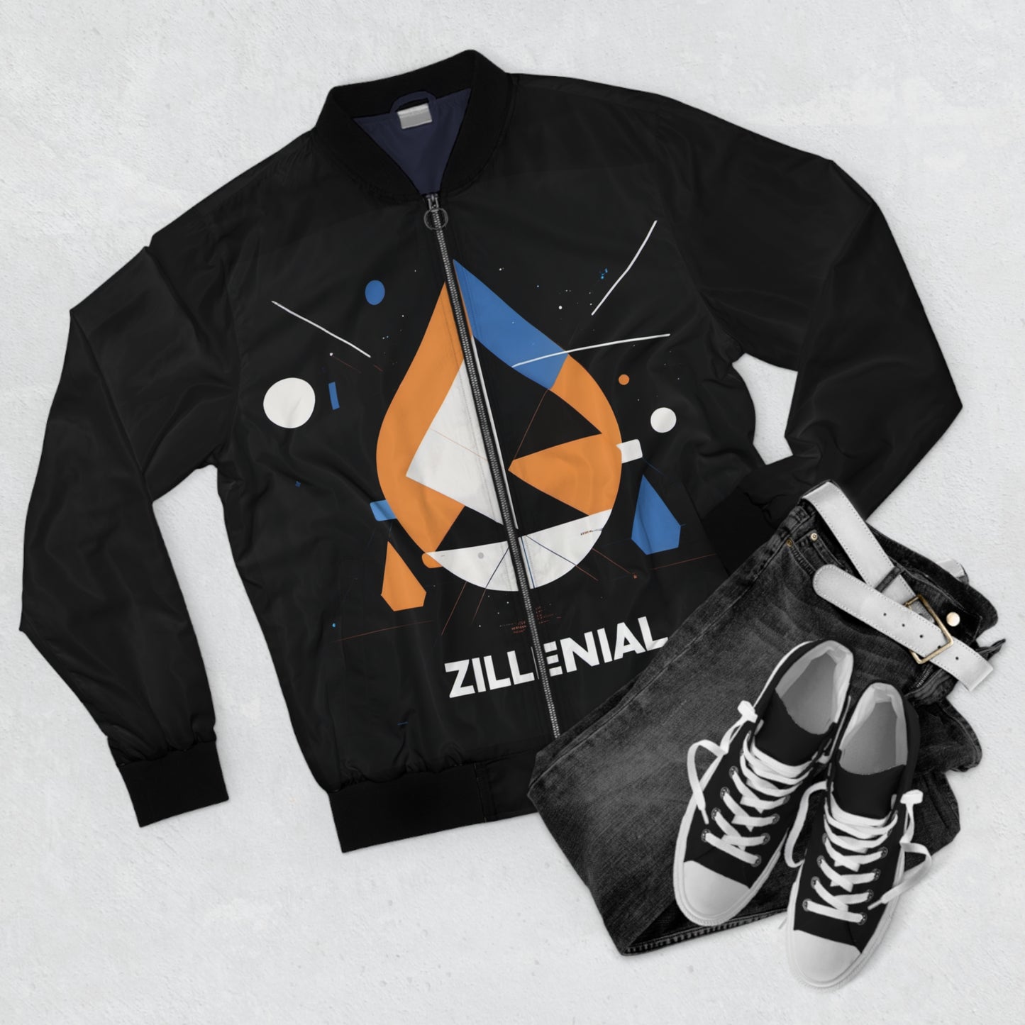 Men's Bomber Jacket - ZylleniaL-Blue One