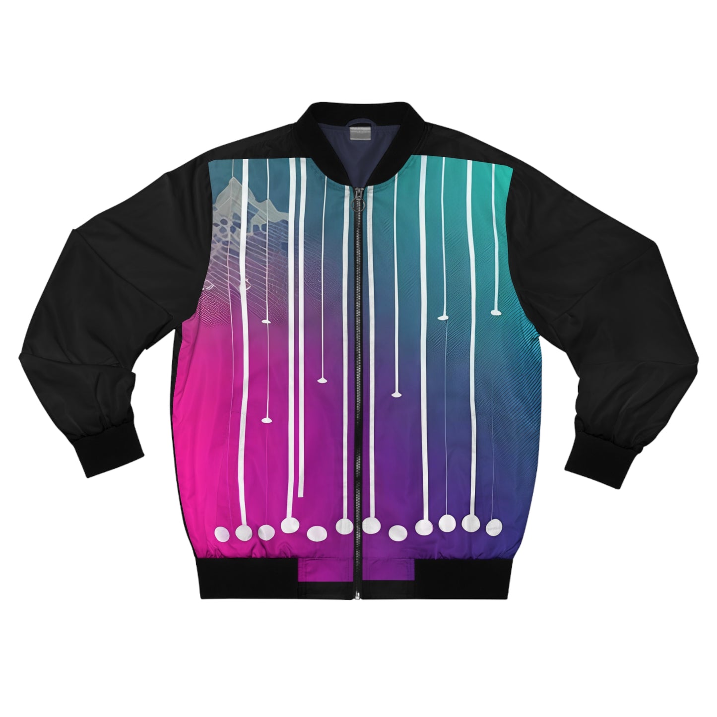 Men's Bomber Jacket - Music Note Rain