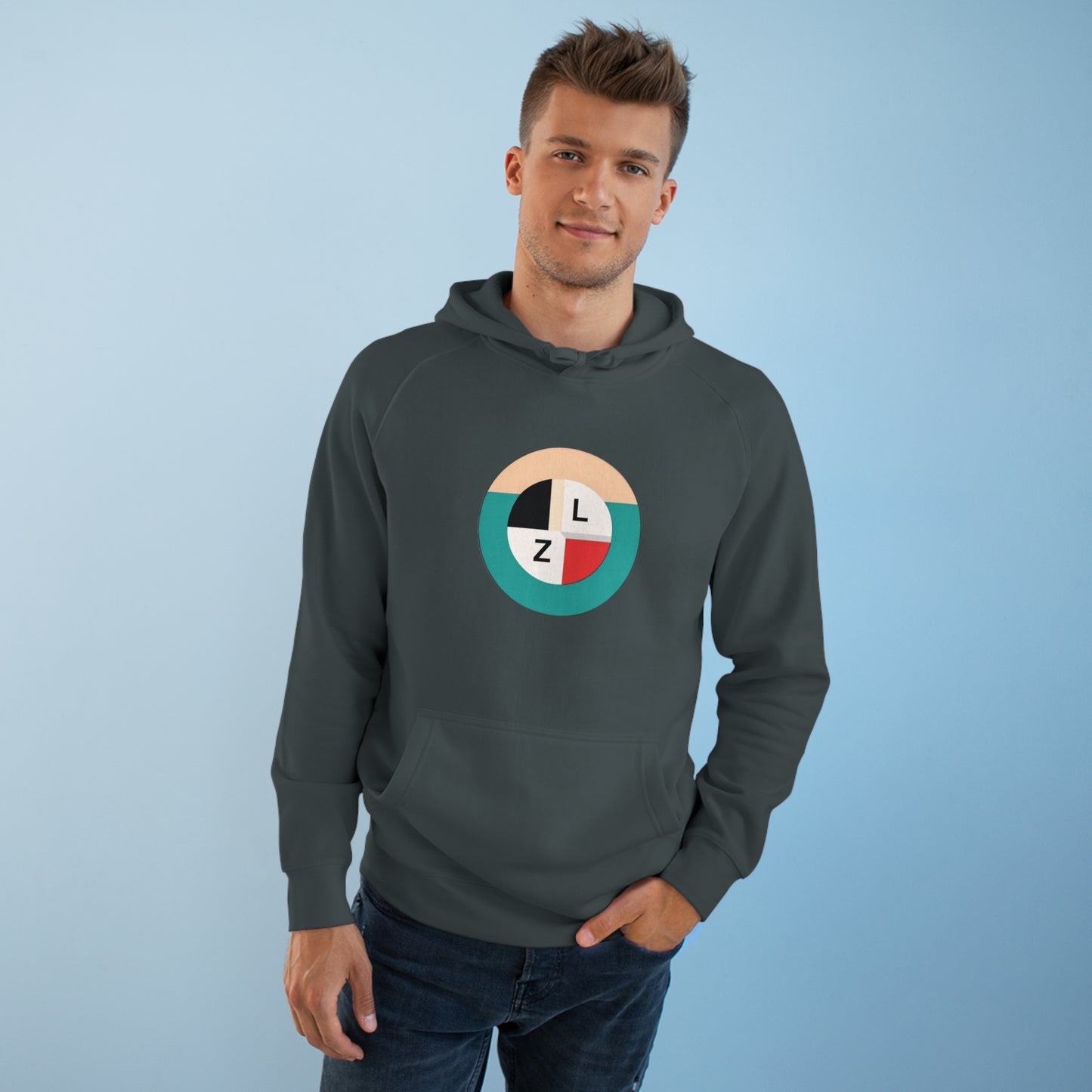 Unisex Supply Hoodie - ZilleniaL Circle Pattern Green